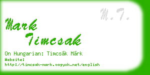 mark timcsak business card
